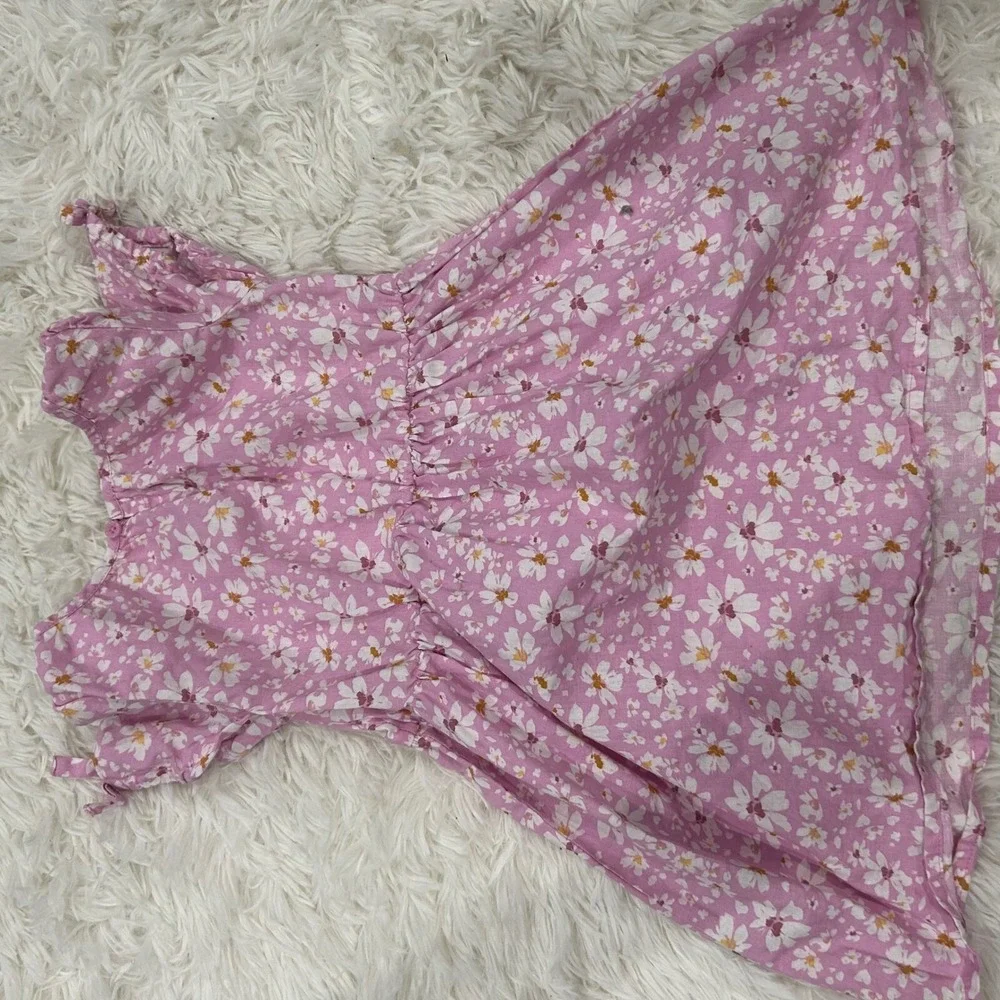 OshKosh Floral Dress Girls Pink‎ Short Sleeve Casual Summer 4T